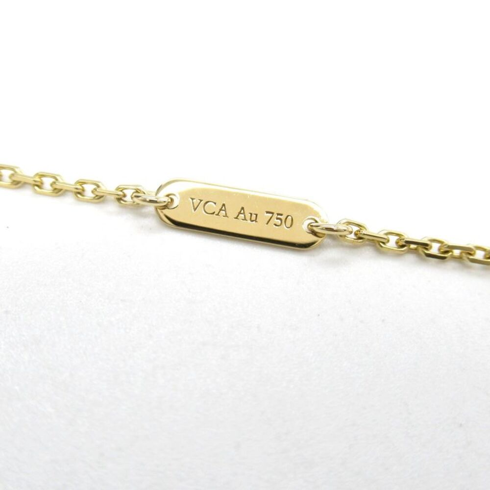 Van Cleef & Arpels K18 Yellow Gold Vintage Alhambra Necklace Onyx Necklace - Picture 4 of 6